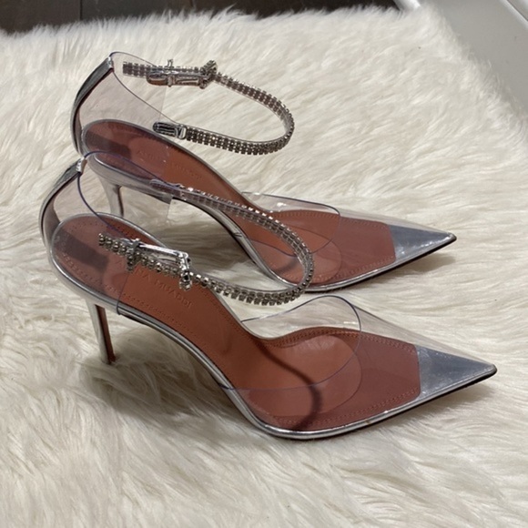 Amina Muaddi Ursina crystal embellished transparent pump size 38EU - Picture 10 of 14